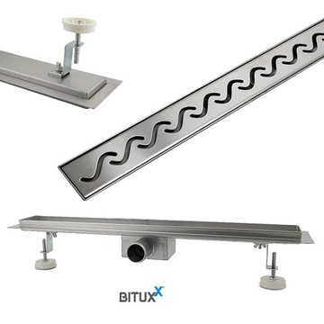 Odpływ prysznicowy z niskim syfonem 100cm inox podłogowy