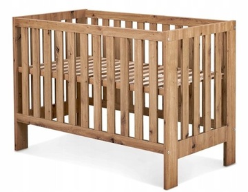 ДЕРЕВЯННАЯ кроватка KLUPŚ ДУБ АМЕЛИЯ 120X60 LITTLES