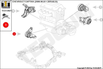ПЕРЕДНЯЯ ПОДУШКА ДВИГАТЕЛЯ CHEVROLET CAPTIVA