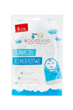 BOCIOLAND ŚLINIAKI ŚLINIACZKI JEDNORAZOWE Z KIESZONKĄ ZAPINANY RZEP 10SZT