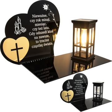 SOLARNY ZNICZ LED STATUETKA NA CMENTARZ GRÓB DUŻA