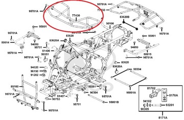 BAGAŻNIK PRZÓD PRZEDNI Kymco MXU 300R OEM!