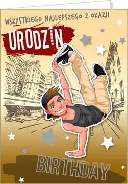 Kartka urodzinowa dla chłopaka wesoła tekst GM468