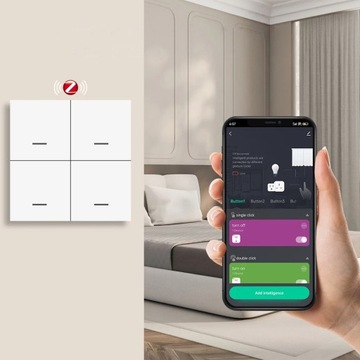 Pilot Przycisk ZigBee TUYA 4 kanały 12 scen Home Assistant ZigBee2MQTT ZHA