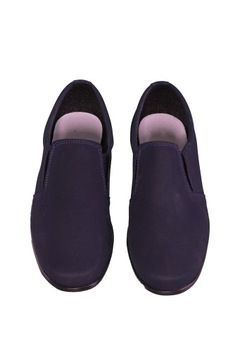 Buty komunijne mokasyny granatowe z nubuku