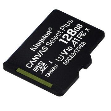 Karta pamięci microSD 128GB KINGSTON do Monitoringu KAMER IP + Adapter