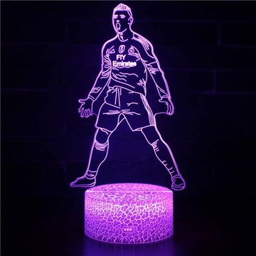 3D НОЧНИК 16 LED + ПУЛЬТ - ФУТБОЛ #410
