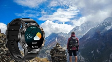 SMARTWATCH ZEGAREK MĘSKI AK52S ROZMOWY SPORT POMIARY SMS MENU PL