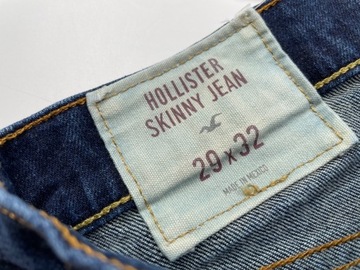 Jeansy męskie rurki granatowe skinny HOLLISTER r. 29x32