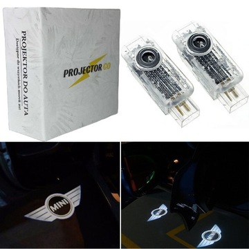 MINI Cooper POWITALNE ŚWIATŁO LED LOGO PROJEKTOR DO AUTA MODELE 2011-2024