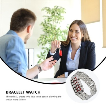 Bransoletka LED Zegarek męski Pierścień Na nadgarstek Prezent dla