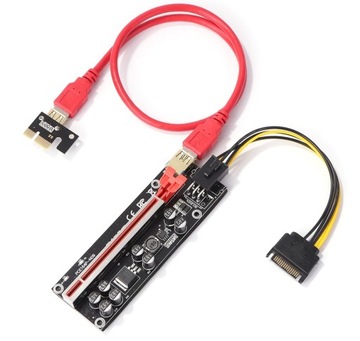 Райзер USB3.0 PCI-E 6PIN 009S + плюс 8 конденсаторов