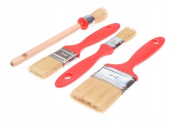 ZESTAW PĘDZLI MALARSKICH 4SZT PIERŚCIENIOWY WŁOSKI