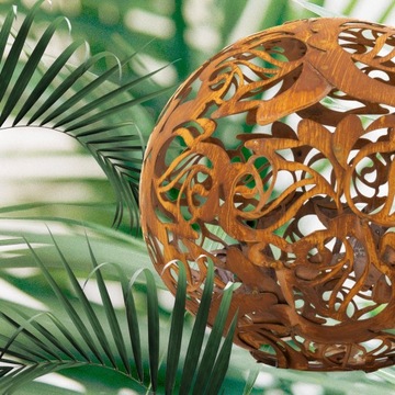 ДЕКОРАТИВНАЯ СВЕТИЛЬНИК САДОВЫЙ ШАР РОЗА УЛИЧНЫЙ САДОВЫЕ ШАРЫ 35 СМ КОРТЕН