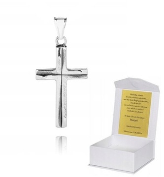 925 Srebrny Krzyżyk Katolicki 2,65 g 4,2 cm K10