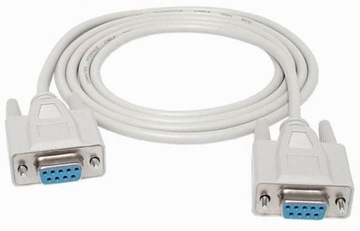 Kabel szeregowy DB9 RS232 COM F-F 1.8m null modem