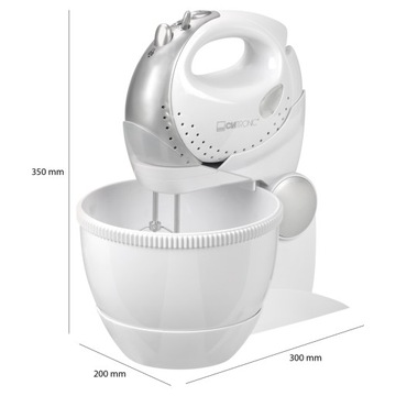 РОБОТ, РУЧНОЙ МИКСЕР С ВРАЩАЮЩЕЙСЯ ДЕШЕЙ CLATRONIC 2IN1