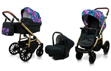 BabyLux Wózek 3w1 dziecięcy spacerówka ASPERO ALU