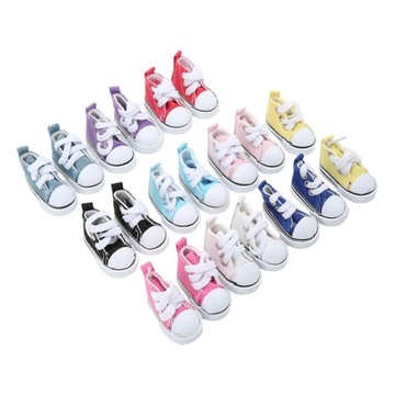 КУКОЛЬНАЯ ОБУВЬ МИНИАТЮРНЫЕ КРОССОВКИ НА ШНУРОВКЕ 5,2 см 10 пар