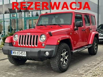 Jeep Wrangler III Unlimited Facelifting 3.6 V6 286KM 2015 Jeep Wrangler SAHARA UNLIMITED. Polska. Bezwypadek