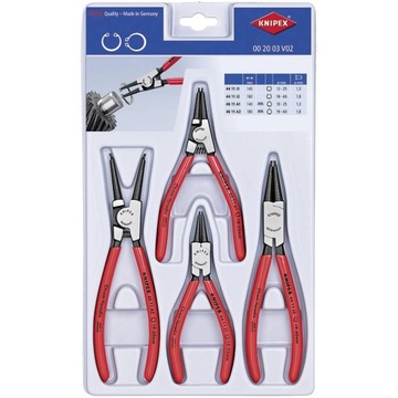 Szczypce do pierścieni Segera zestaw Knipex 4 szt.