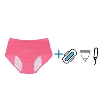 4X MAJTKI MENSTRUACYJNE BAWEŁNIANE DZIEWCZĘCE (10-16 lat) MIX KOLORÓW 2 1