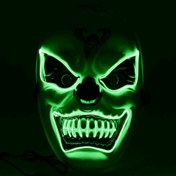 Koncertowa maska klauna fluorescencyjnego
