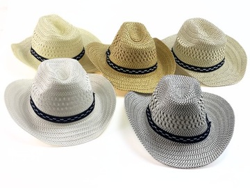 МУЖСКАЯ ЛЕТНЯЯ СОЛОМЕННАЯ КОВБОЙСКАЯ ШЛЯПА