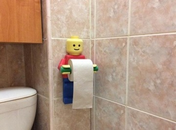 LEGO MAN Синий и Белый держатель для туалетной бумаги