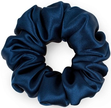 Jedwabna gumka do włosów GRANAT L 100% jedwab scrunchie SilkLove