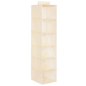 ПОДВЕСНОЙ ОРГАНАЙЗЕР ДЛЯ ГАРДЕРОБА ШКАФ 120см 6 ПОЛОК ПОЛКА ВЕШАЛКА КОНТЕЙНЕР