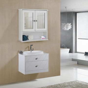 Подвесной шкафчик для ванной комнаты с зеркалом