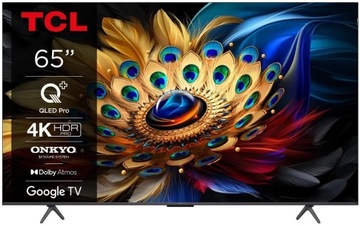 TCL 65C655 65-дюймовый телевизор QLED Pro 4K UHD Google TV 60 Гц DVB-T2