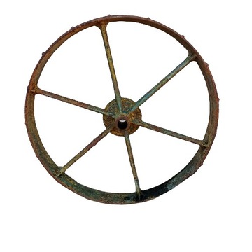Stare duże koło żeliwne 80cm dekoracja loft indsutrial PRL oryginał DIY