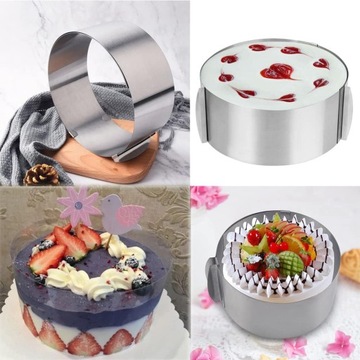 КОЛЬЦО ДЛЯ ТОРТА 15см РЕГУЛИРУЕМОЕ КОЛЬЦО ДЛЯ ТОРТА 16-30см ОБОДОК ДЛЯ ТОРТА