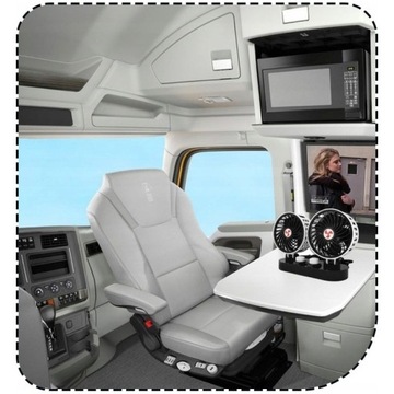 Podwójny wentylator samochodowy, 2w1 na dwie osoby na raz