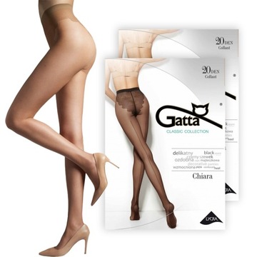 Rajstopy GATTA CHIARA Lycra mat 20 DEN 2-S BEIGE