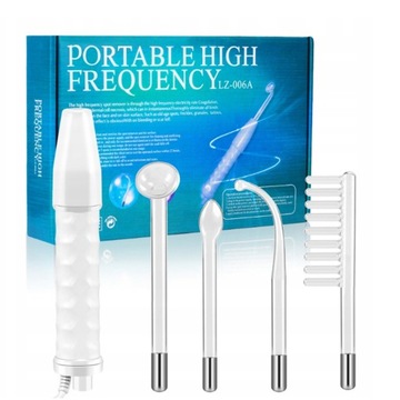 Derma wand darsonval 4 elektrody peloty najmocniejszy PRO do skóry twarzy
