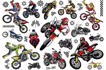 Tatuaże zmywalne dla dzieci MOTORY CG282