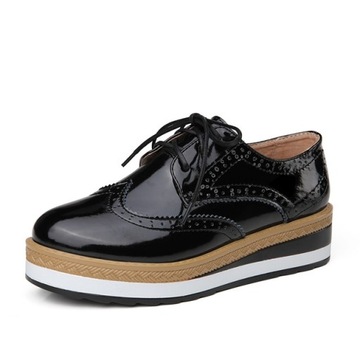 Płaskie buty skórzane Oxford-35