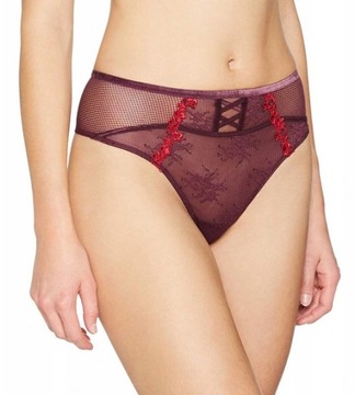 TRIUMPH BEAUTY-FULL LACE-UP MIDRISE THONG 36