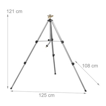 Разбрызгиватель травы с металлической подставкой, серый и серебристый RD46955