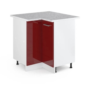 NAROŻNA SZAFKA DOLNA Z BLATEM 75.6CM BORDO, VICCO