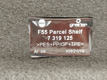 MINI COOPER F55 POLIČKA ZADNÍ KUFRU ORIGINÁLNÍ 7319125
