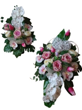 Украшение кладбища МОГИЛА композиция ВЕСНА ПАСХА тюльпан