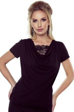 Hoppe bluzka Romantica Top czarna Eldar M