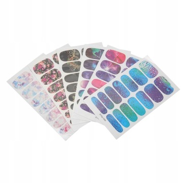6 arkuszy naklejki do paznokci Vintage Full Wrap