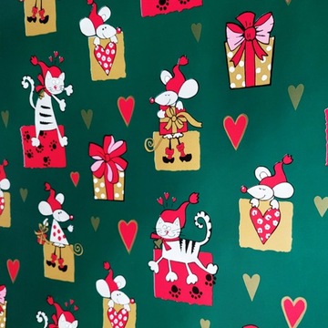 Papier zielony prezenty do prezentów 57cmx20m 20m3