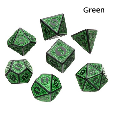 Hot multi-sided 7-Die zestaw kości gra w kości dla TRPG DND akcesoria