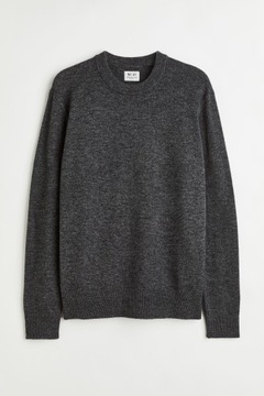 H&M ESSENTIALS wełniany sweter regular fit XL